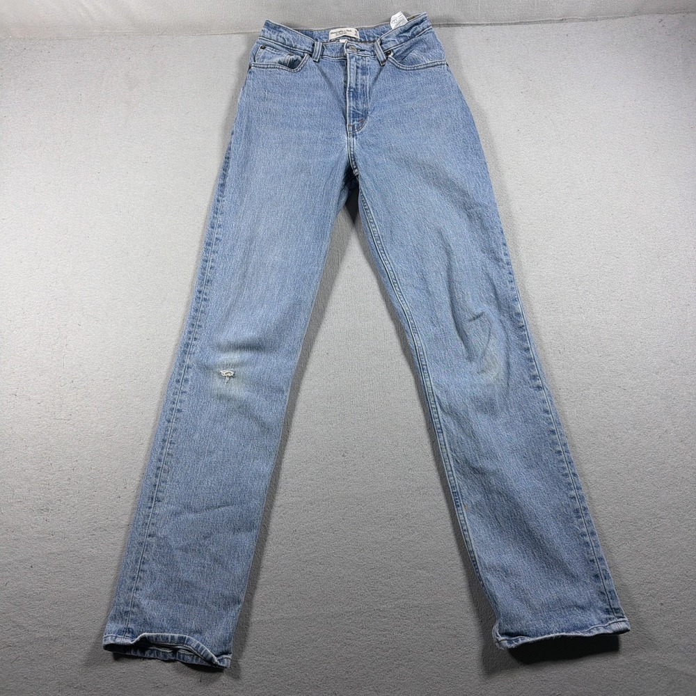 Abercrombie & Fitch Jeans Womens 26 90s Straight High Rise Curve Love Denim Blue